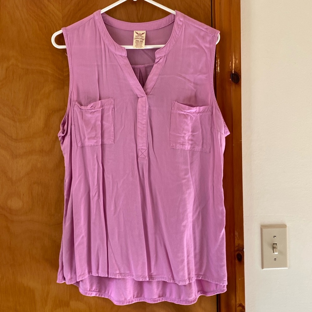 Pullover tank with chest pockets. Faded Glory. XL, Pink